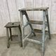 Stool and workshop step ladder set