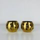 Pair of vintage brass tealight candle holders