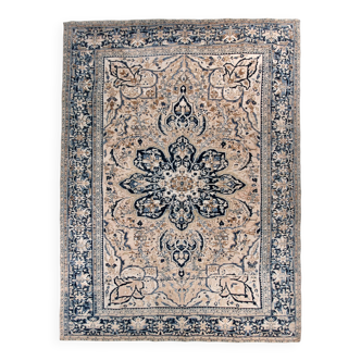 Large Navy Blue Antique Persian Rug, 293x391Cm