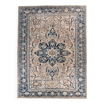 Large Navy Blue Antique Persian Rug, 293x391Cm