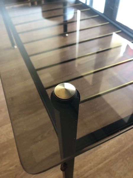 Vintage coffee table smoked glass
