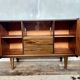 Enfilade / buffet vintage 1960 vitrée look scandinave