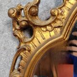 Large Baroque Louis XV Style Mirror in gilded wood from the early 20th century
