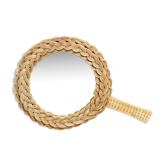 Wicker hand mirror