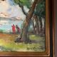 oil painting and knife on canvas mounted on a frame. Vintage