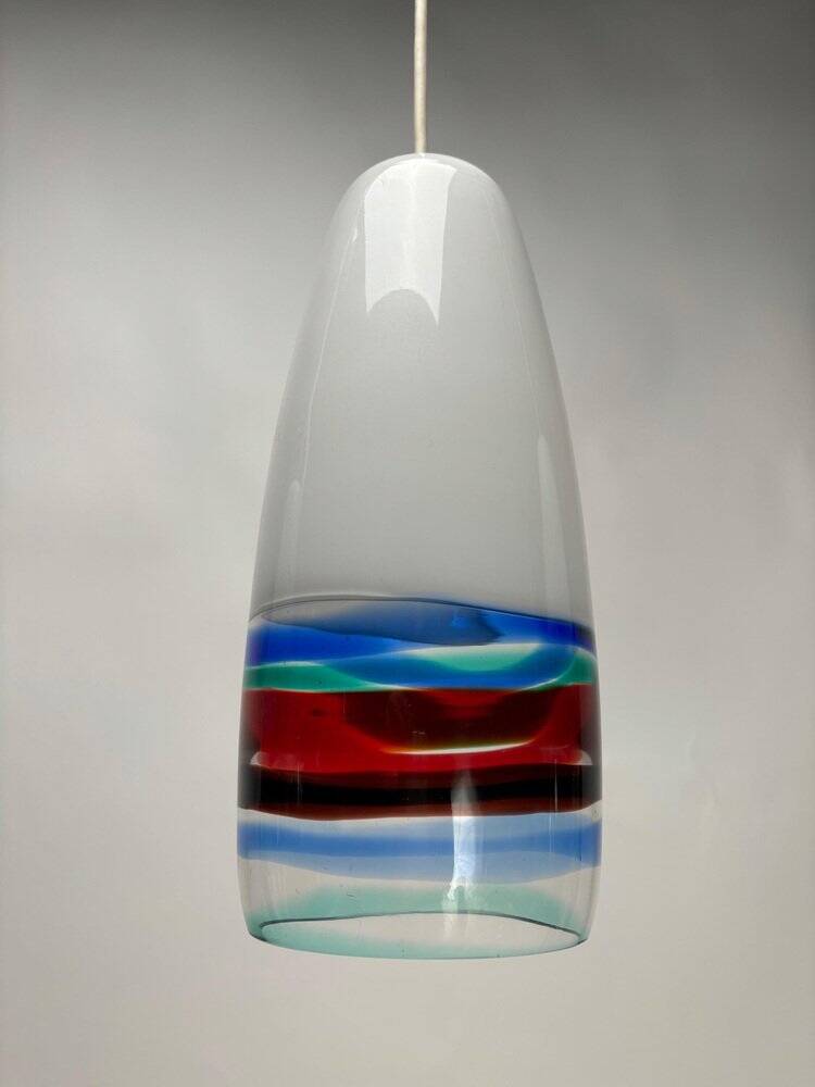 Multicolor Mod. 4035 Pendants attributed to Massimo Vignelli for Venini, Italy, 1950s, Set of 3