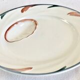 Set of 6 old Digoin Sarreguemines asparagus slushie plates