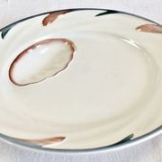 Set of 6 old Digoin Sarreguemines asparagus slushie plates