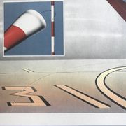 Set of 4 original lithographs by Peter Klasen, 1978. The air.