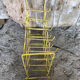 Old bottle holder holder yellow metal