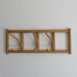 Curved wooden wall coat rack from the 70s-80s.