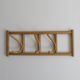 Curved wooden wall coat rack from the 70s-80s.