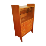 Bibliothèque commode vitrée vintage