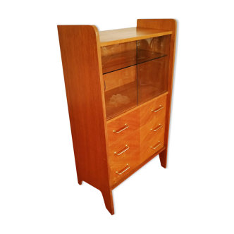 Vintage glass chest of drawers