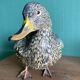 Canard en terre cuite polychrome