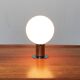 Lampe de table en chrome et verre de l'ère spatiale du milieu du siècle