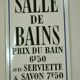 Enamelled plaque "bathroom ...."