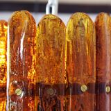 Amber glass pendant lamp