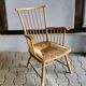 Vintage armchairs WKS design Arno Lambrecht rattan and wood 1950