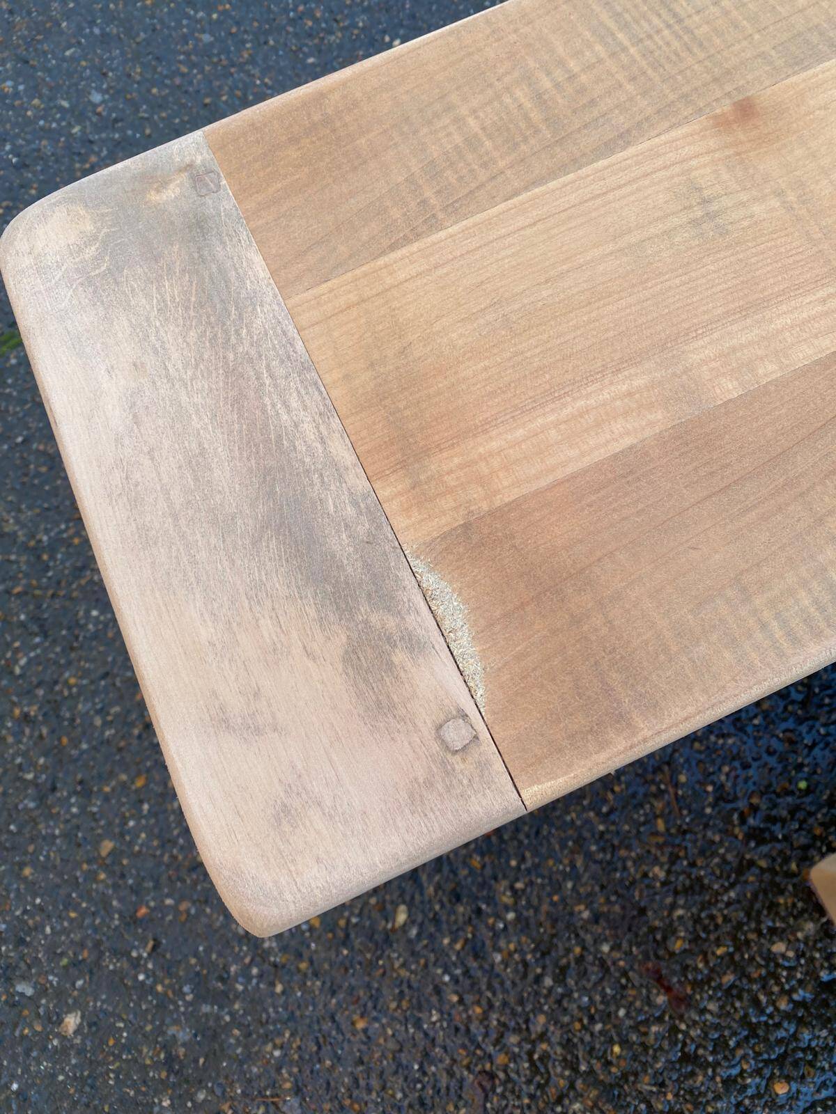 2 renovated oak farmhouse benches from the 20th century, 200cm.