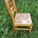 Chaise bois et corde vintage années 60