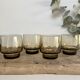 4 verres fumés vintage