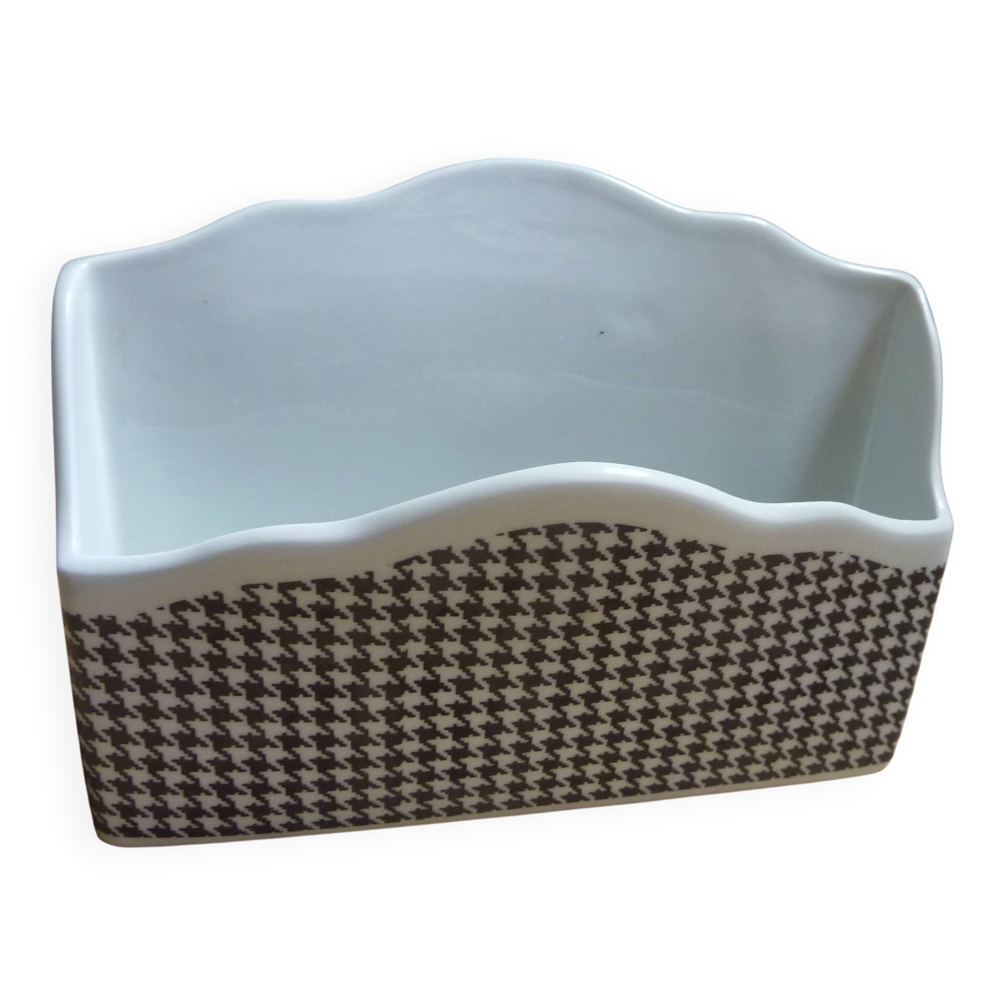 vintage ceramic letter holder pocket tray