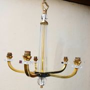 Lustre Art déco attribué à Jacques Adnet , années 50-60