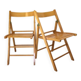 Paire de chaises pliantes vintage