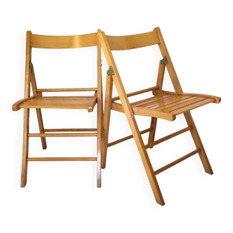 Pair of vintage folding chairs