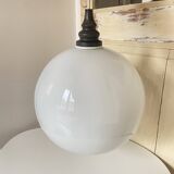 White Ball/Globe Pendant Lamp Vintage