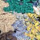 Colorful Boucherouite Berber rug - 68 x 183 cm