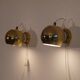 Pair of vintage brass wall lamps 1970