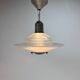 Art deco glass and steel ceiling lamp, 1920