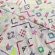 Kilim ecru carpet with colorful and fluorescent patterns 234x144cm