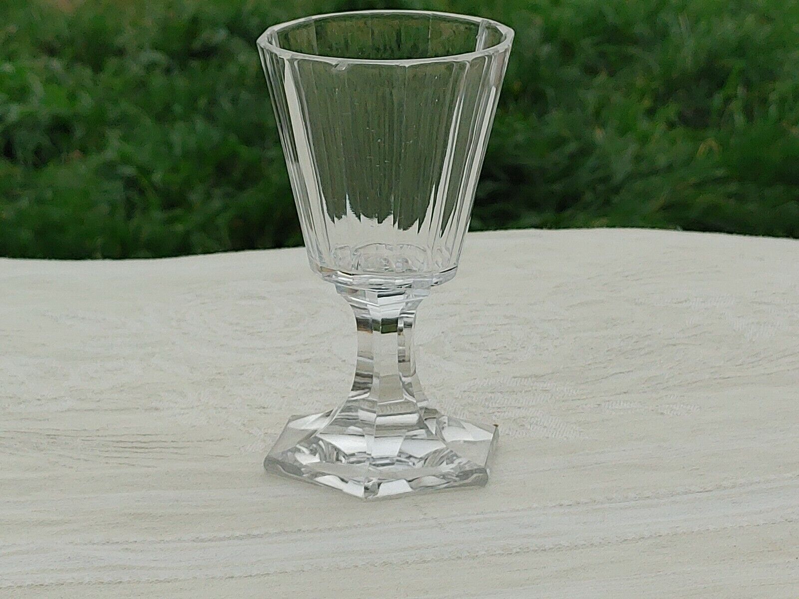 Baccarat White wine glass or port Crystal cut with cut sides, circa 1840