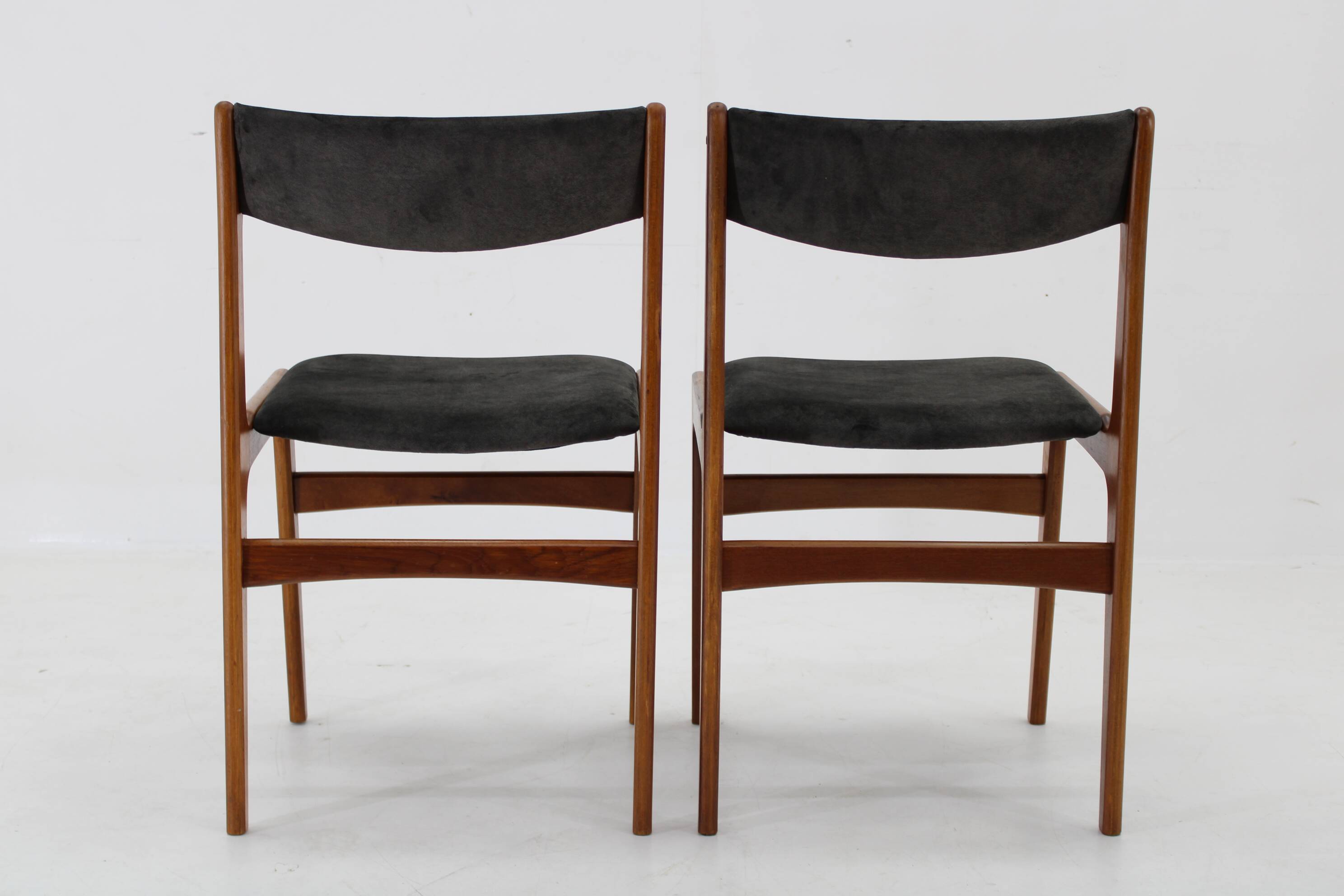 1960s Pair of Danish Teak Dining Chairs, Restored