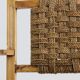 Ensemble de 2 fauteuils brutalistes espagnols en bois sculpté et tressé en jonc -