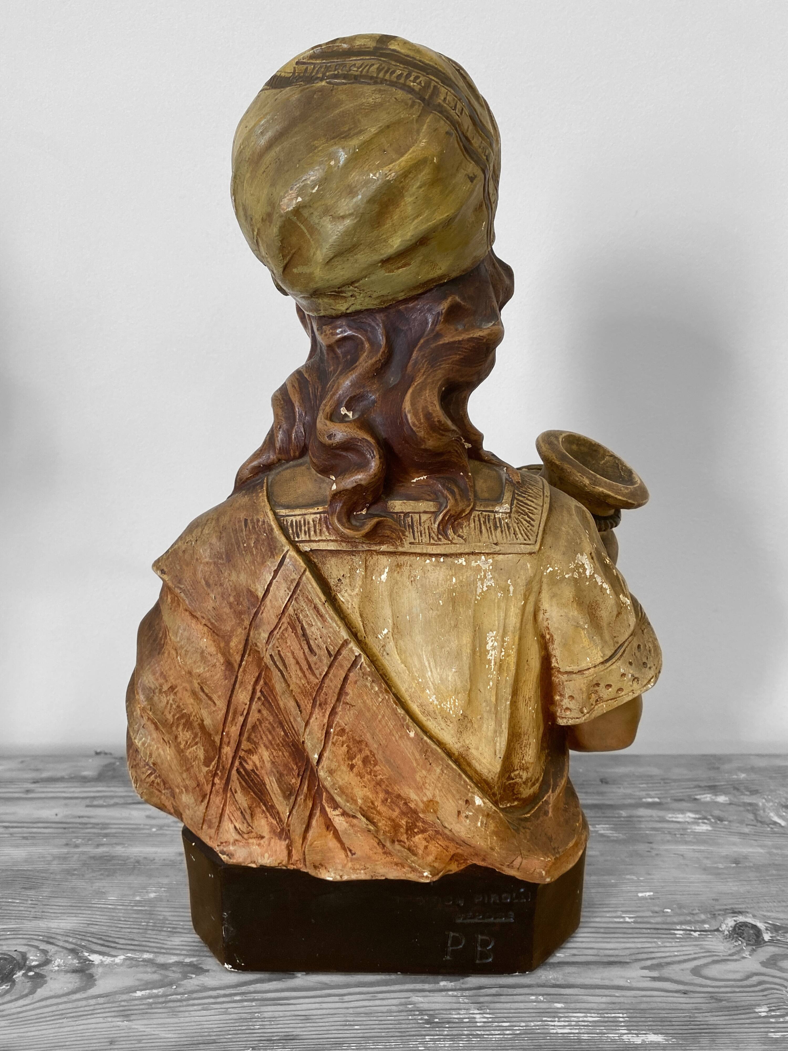 Bust of a Berber woman “Rebecca” in terracotta, Pirolli edition
