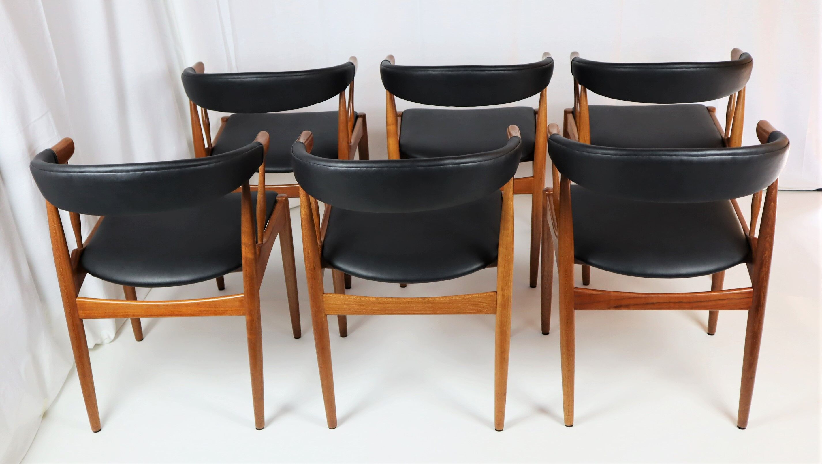 6 chaises scandinave en teck d'Andersen 1960