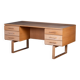 Vintage Oak Desk by Henning Jensen & Torben Valeur for Dyrlund, Denmark, 1960s