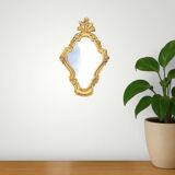 Small gold wall mirror – vintage rococo style