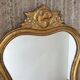 Gilded wooden mirror assembly and its wall console