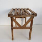 Antique wooden folding seat