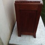 Art deco bedside table top marble door on the left