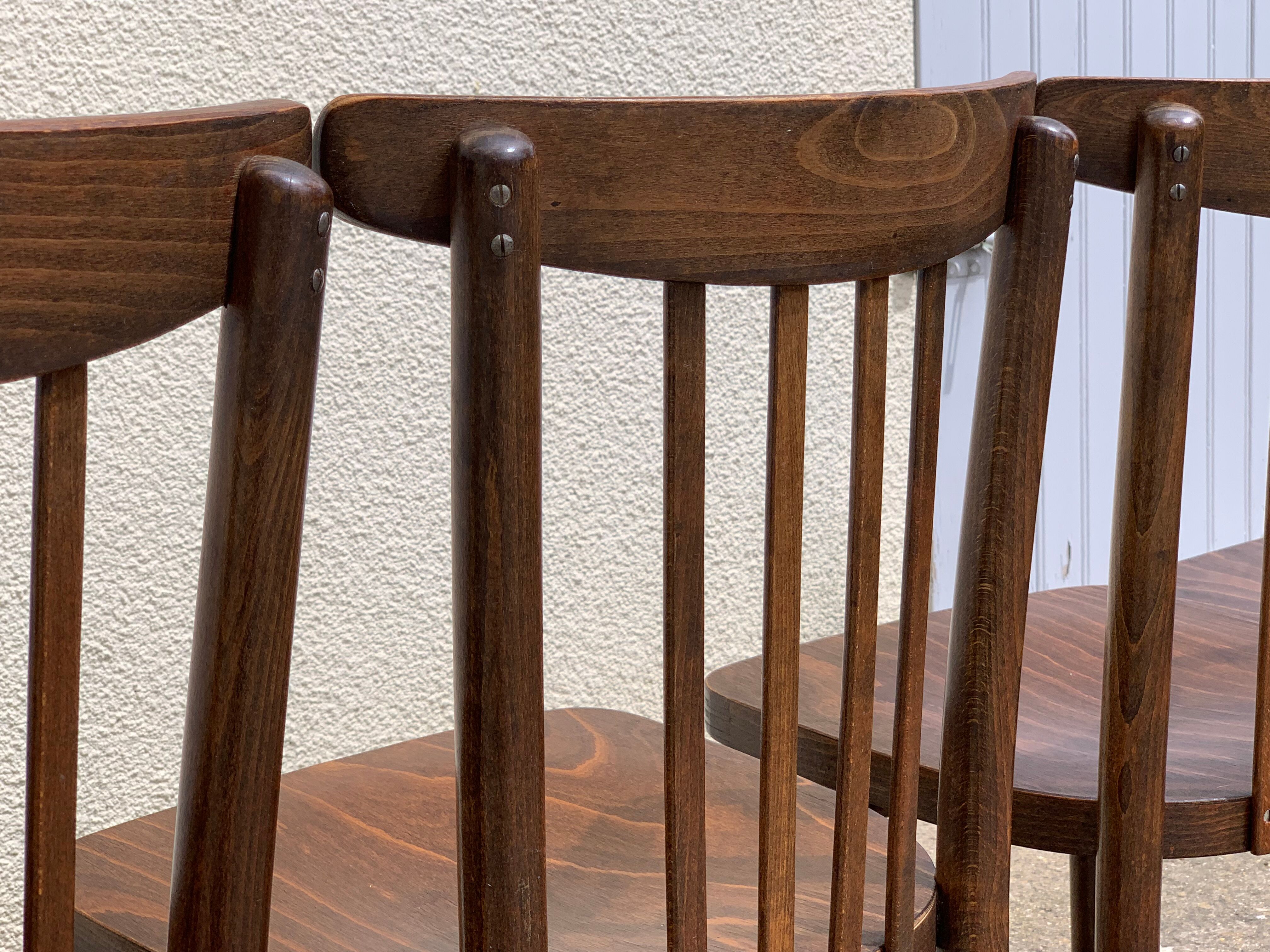 Bistro chairs 1950 made in Czechoslovakia