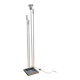 Modernist metal and glass floor lamp