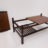 Mid Century Modern Coffee Table with Removable Tray