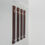 Vintage wall coat rack with 8 hooks and hat shelf