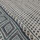 Blue and white hand-woven margoum rug